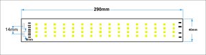 290mm long board with a 6000lumens