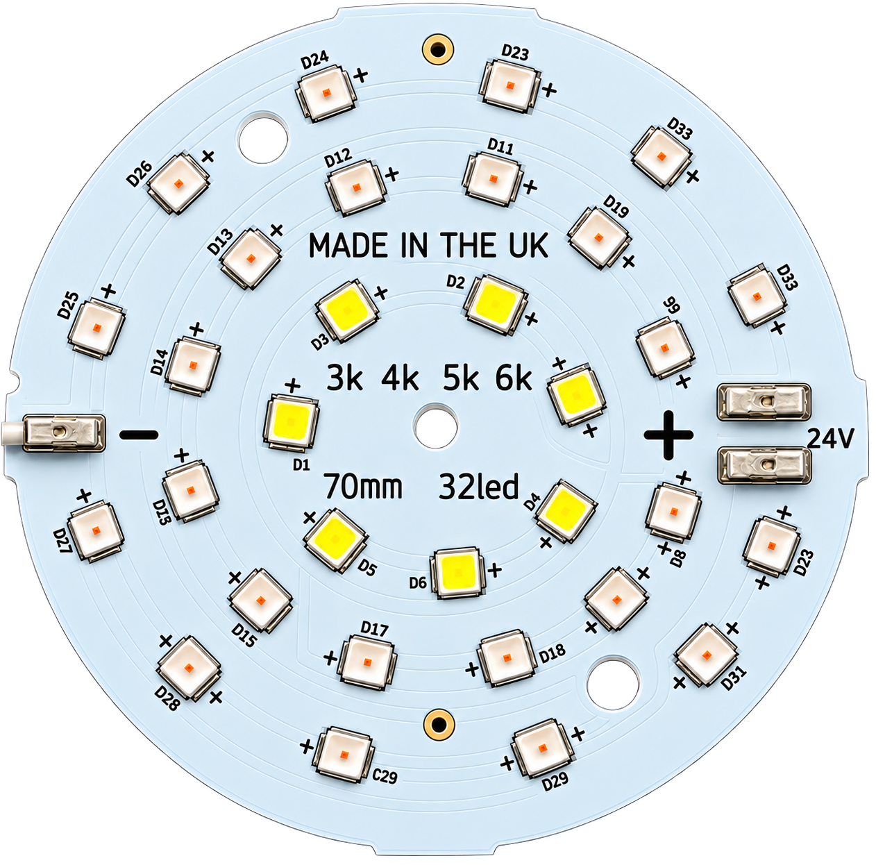 Circular 24v 70mm LED board